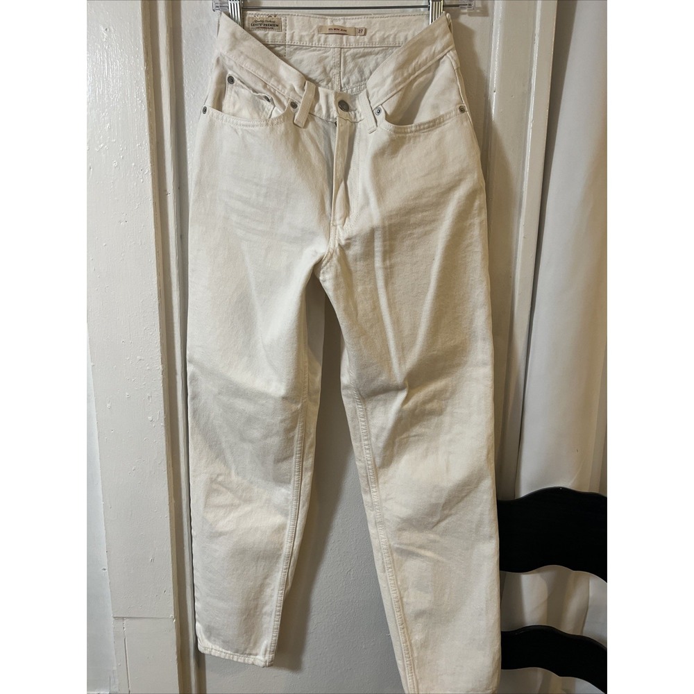 Womens White Bo's Mom Levi Jeans Size 27 High waist